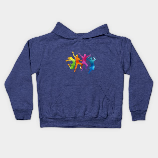 Watercolor Dance Kids Hoodie by marcusmattingly